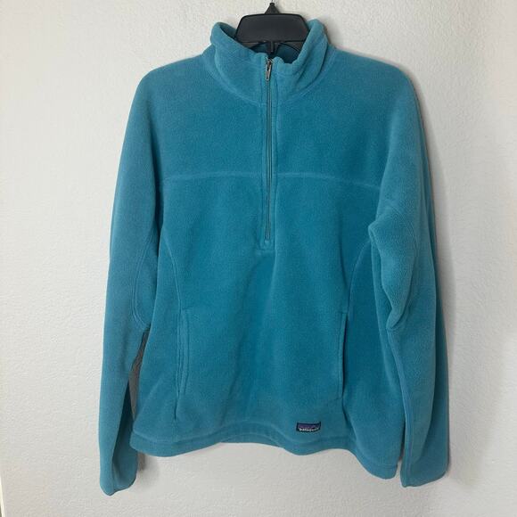Patagonia Synchilla Women’s Fleece Pullover Sweater Ocean Blue XL - Picture 1 of 5